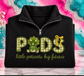 Embroidered Pediatric Nurse Quarter Zip Sweatshirt- Dino
